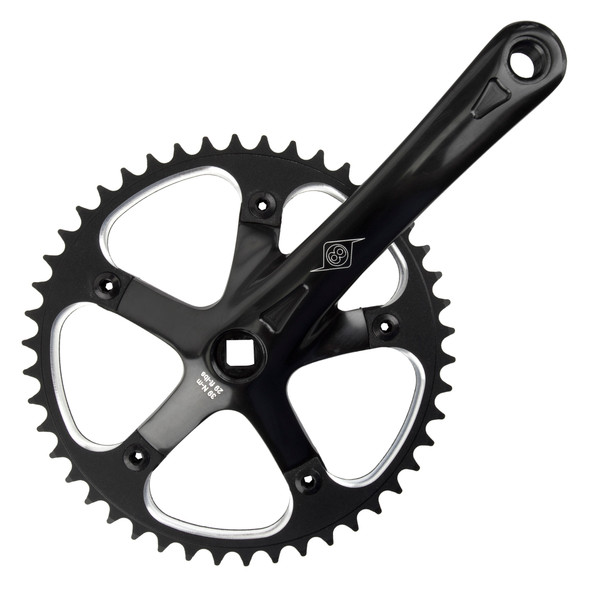 Origin8 Crankset P/P Track 170X46 3/32 Sq Black/Black
