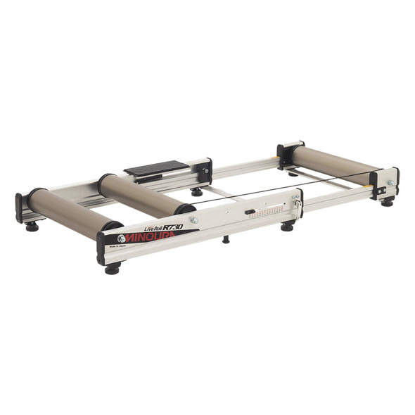 Minoura Trainer Rollers Live Roll R730 With Step Silver/Titanium