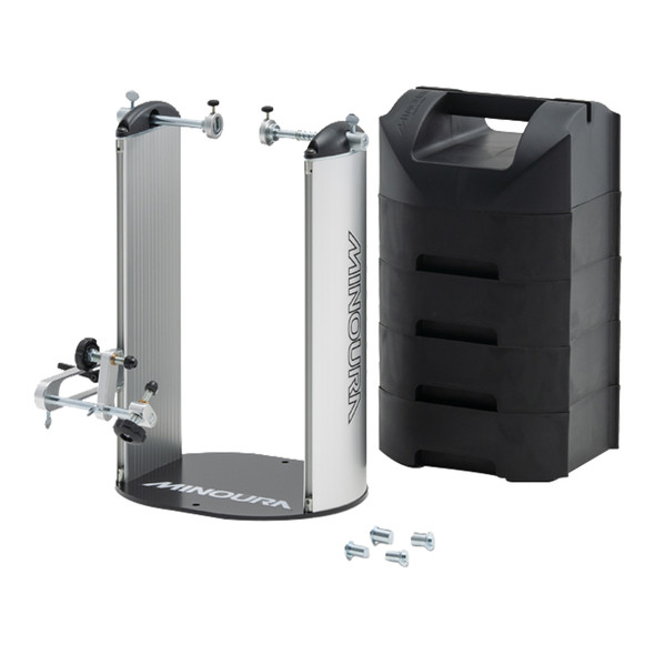 Minoura Tool Wheel Truing Stand Front-50W With Standard-Gauge & Tool-Case Black/Silver