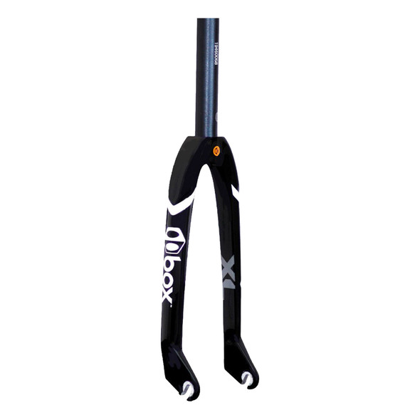 Box Components Fork One Xl Pro Lite Carbon 1-1/8In 20Inx10Mm Blades Alloy Steerer Black