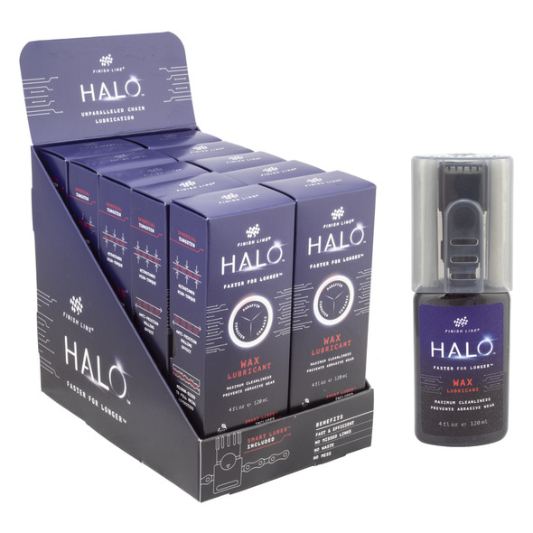 Finish Line Lube Halo Wax 4Oz 10-Bottle Display With Smart Luber