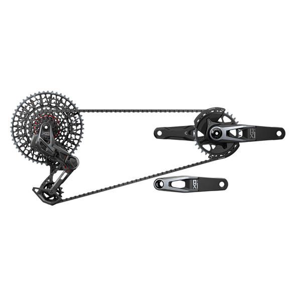 Sram Group Kit X0 Eagle T-Type V2 Axs Road/Ec Pod-Ult/Crank Dub 12-Speed-170X32Dm/Chain/Cassette 10-52 Usb-C Charger Black