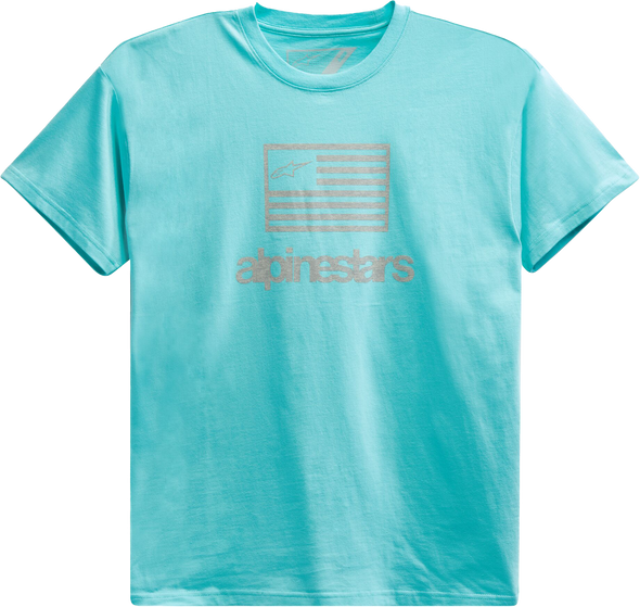 Alpinestars Flag Tee Lt Aqua Lg 1213-72620-7206-L