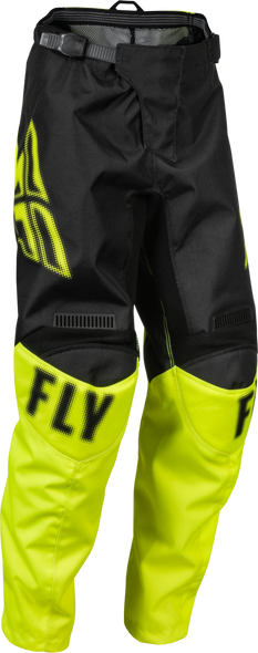 Fly Racing Youth F-16 Pants Black/Hi-Vis Sz 20 376-23020