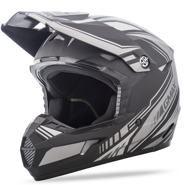 Gmax Mx-46 Off-Road Uncle Helmet Matte Black/Silver 2X G3467458 Tc-17F