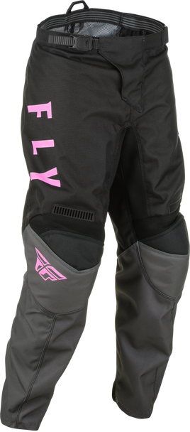 Fly Racing Youth F-16 Pants Grey/Black/Pink Sz 24 375-83124