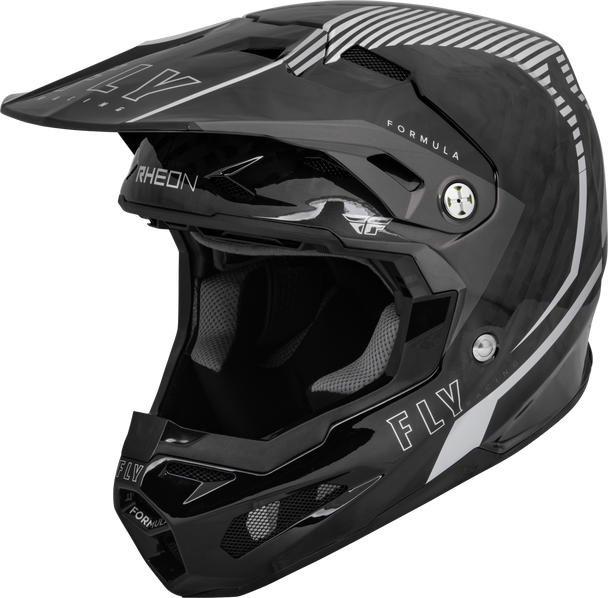 Fly Racing Formula Carbon Tracer Helmet Silver/Black 2X 73-44442X