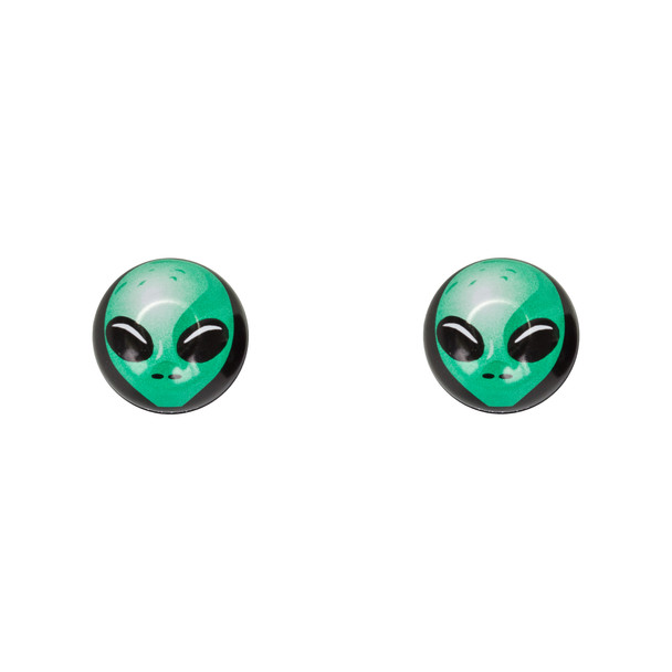 Trik Topz Valve Caps Alien Gn 1Pr/Pack