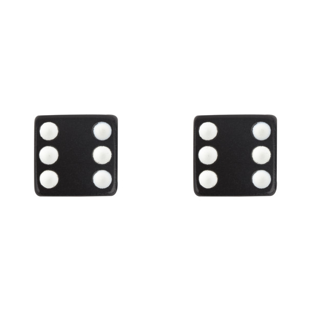 Trik Topz Valve Caps Dice-Black 1Pr/Pack