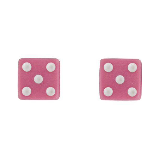Trik Topz Valve Caps Dice-Pink 1Pr/Pack