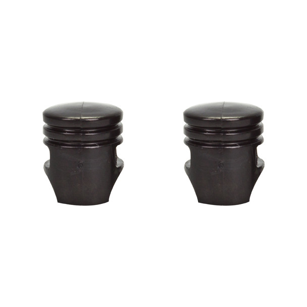 Trik Topz Valve Caps Piston Black 1Pr/Pack