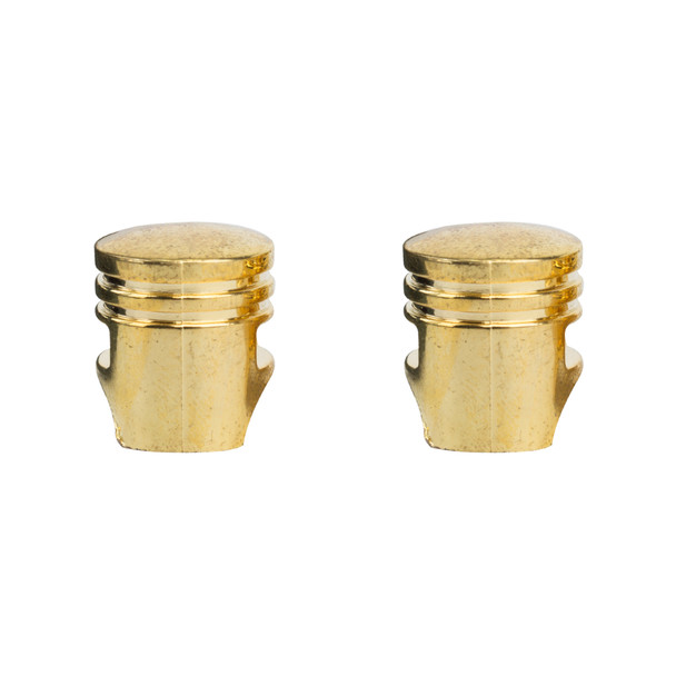 Trik Topz Valve Caps Piston Gld 1Pr/Pack