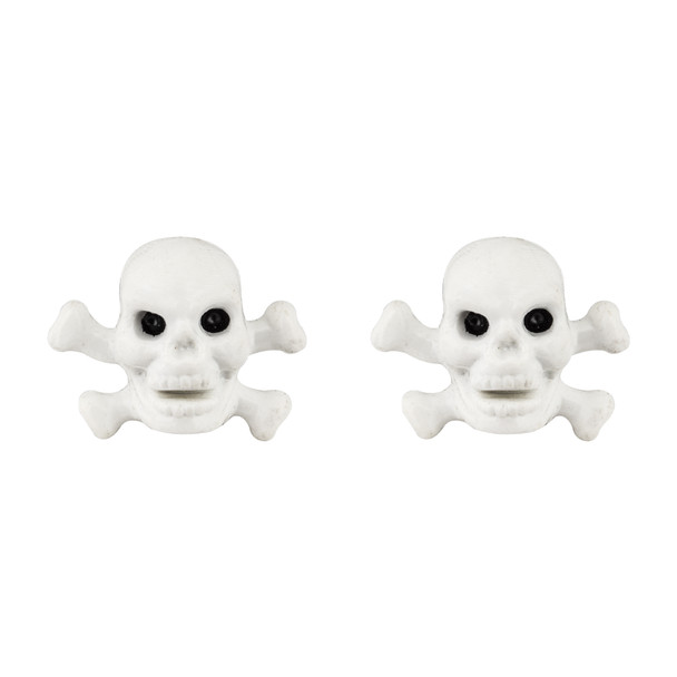 Trik Topz Valve Caps Skull/Bone White 1Pr/Pack