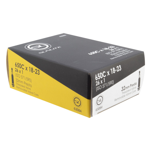 Sunlite Tube 650Cx18-23 Presta Valve32/Threaded/Rc (26X1) Ffw25Mm