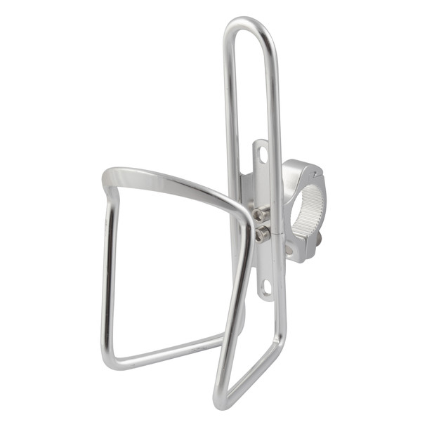 Sunlite Bottle Cage Alloy Bulk H-Bar Mount 1-Bolt Hinged Clamp Silver