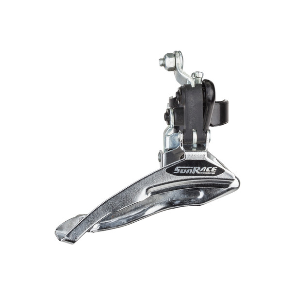 Sunrace Derailleur Fdr31 Bp 28.6/31.8 Dbl 52/53 Silver/Black