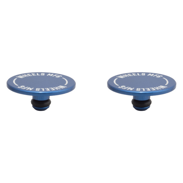 Wheels Manufacturing Hub Skewer Thru Axle Cap Set Blue