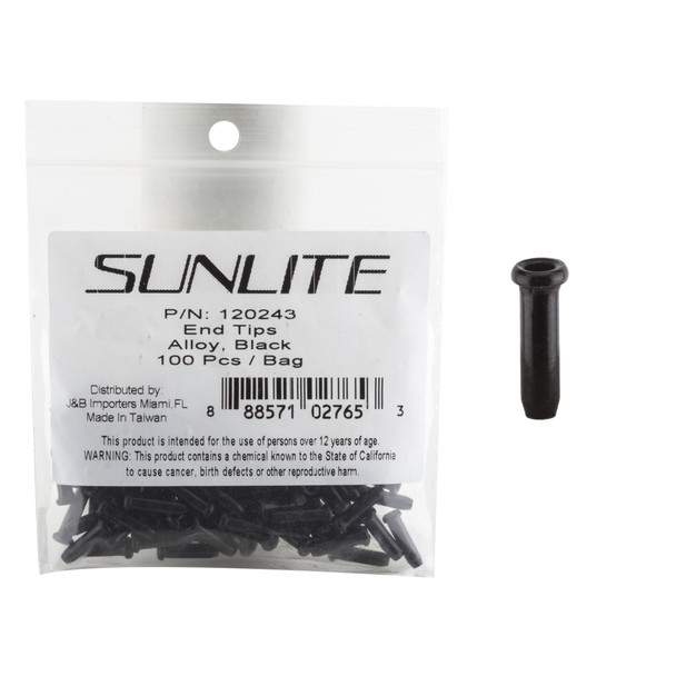 Sunlite Cable Tip Alloy Black Bag Of 100