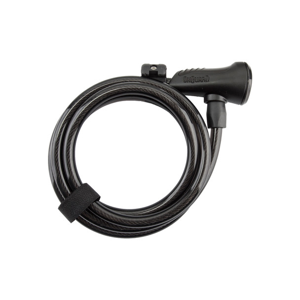 Onguard Lock Cable 8157 Neon Key Coil 6Fx10Mm With Bracket Black