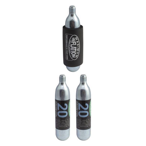 Maximum Inflation Pump Co2 Cart 20G Threaded Bag Of 3