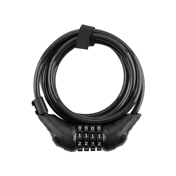 Onguard Lock Cable 8161 Neon Combo Coil 6Fx8Mm With Bracket Black