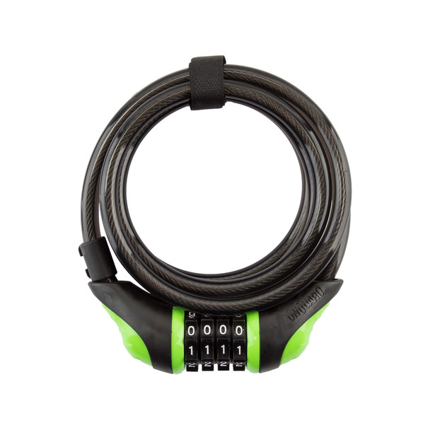 Onguard Lock Cable 8160 Neon Combo Coil 6Fx10Mm With Bracket Gn