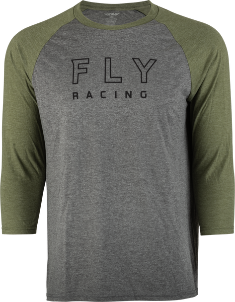 Fly Racing Fly Renegade 3/4 Sleeve Tee Tan Heather/Olive 2X 352-40052X Fly Racing Fly Renegade 3/4 Sleeve Tee Tan Heather/Olive 2X 352-40052X