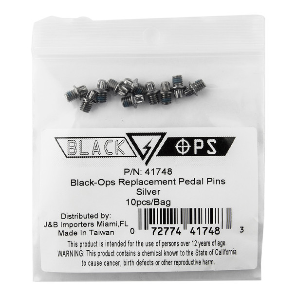 Black Ops Pedals Torqlite Ul M4-8 Replacement Pins Silver Bag Of 10