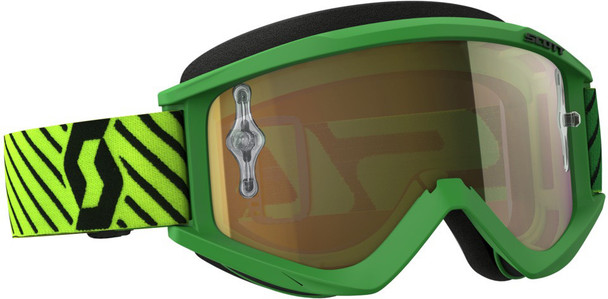 Scott Recoil Xi Goggle Green/Yellow W/Gold Chrome Lens 262596-1412324