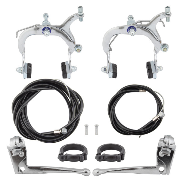 Sunlite Brakeset Steel Sidepull F+R With Lvrs Silver
