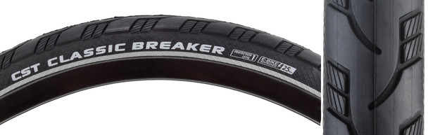 Cst Premium Tire Classic Breaker 26X1-3/8 Black/Black Sc/Apl Wire