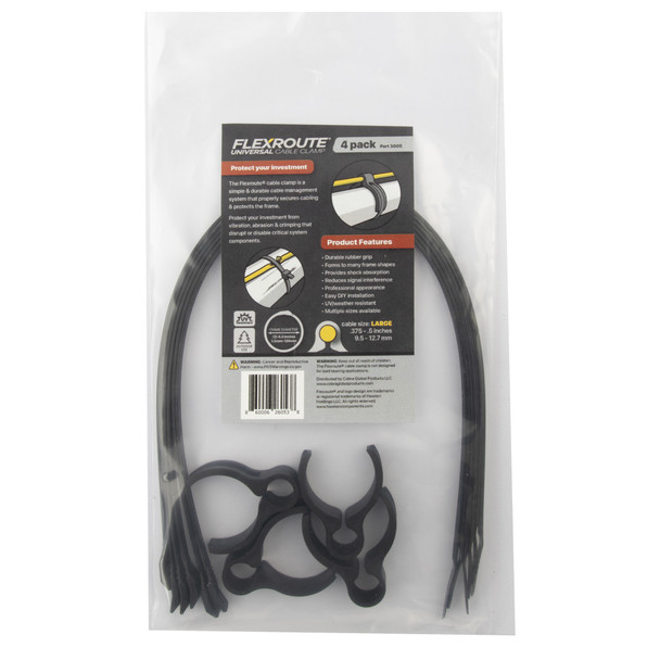 Cobra Products Cable Guide Flexroute Guides Lg 9.5-12.7Mm With Ties 4Pk Black