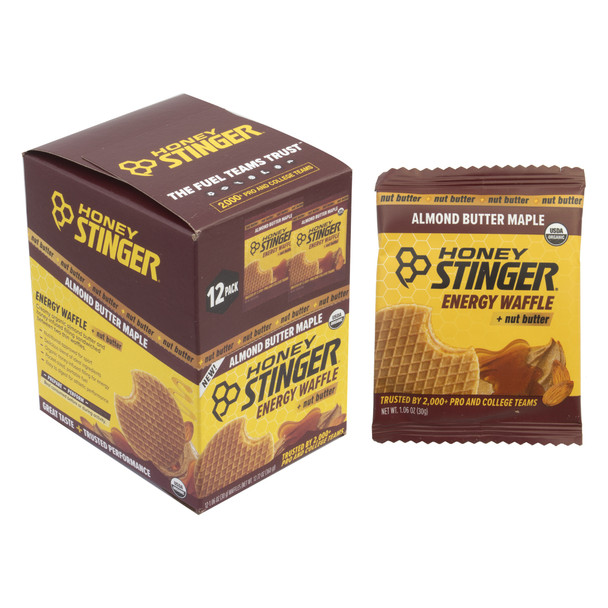 Honey Stinger Food Waffle Organic Almond Butter Maple Box Of 12