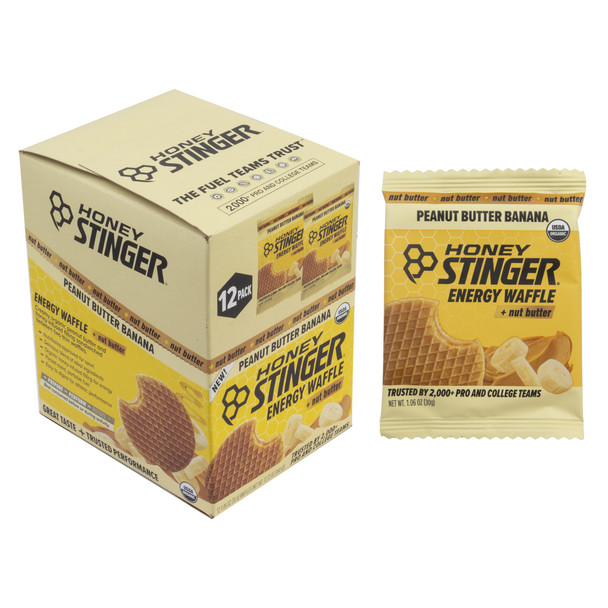 Honey Stinger Food Waffle Organic Peanut Butter Banana Box Of 12