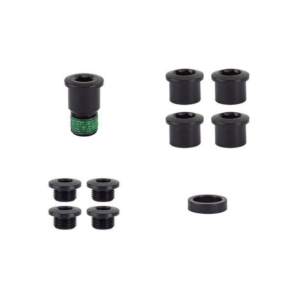 Sram Chainring Bolt Set Red Hidden 5-Arm Set Black