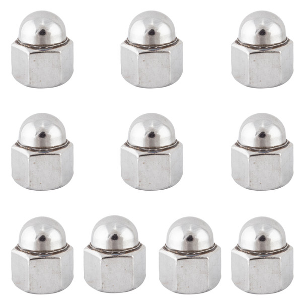 Sunlite Hub Axle Nut Acorn Stainless Steel 3/8X26T Bag Of 10