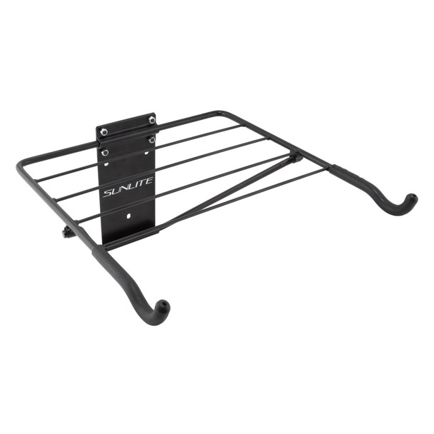 Sunlite Storage Rack Single Folding With Shelf Black