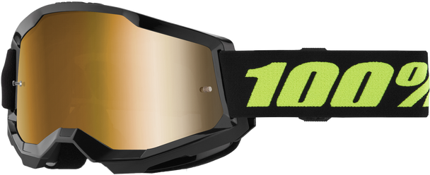 100% Strata 2 Goggle Solar Eclipse Mirror True Gold 50028-00022
