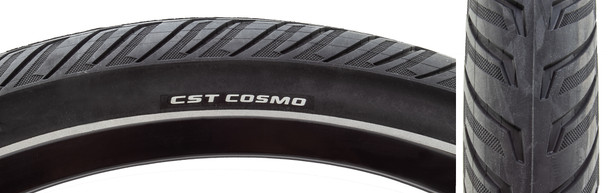 Cst Premium Tire Cosmo 700X62 Black/Black/Ref Wire Dweb