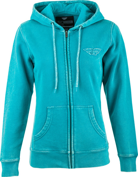 Fly Racing Fly Women'S Snow Wash Hoodie Aqua Md 358-0117M