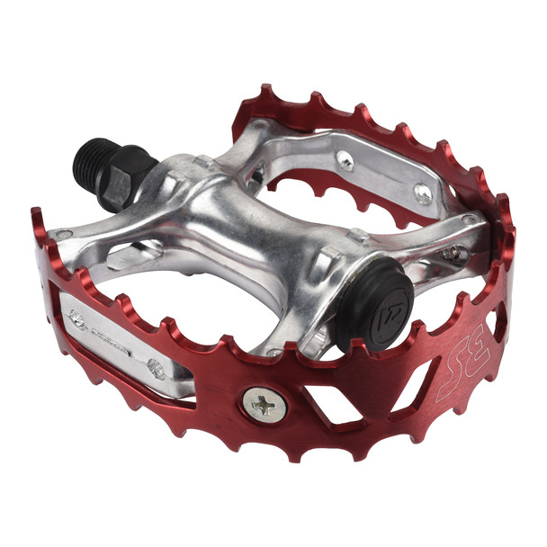 Se Bikes Pedals Bear Trap 9/16 Silver/Red