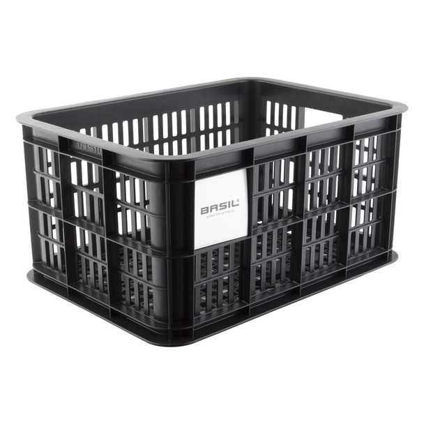 Basil Basket Rear Ractop Crate S 17.5L Black(I) Recycled Material