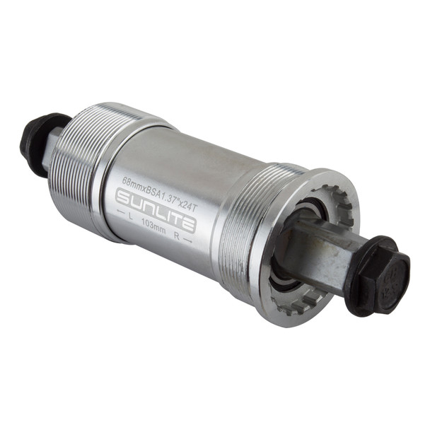 Sunlite Bottom Bracket Set Silver55 68X103 Sq Alloy-Cup English Sealed Bearing