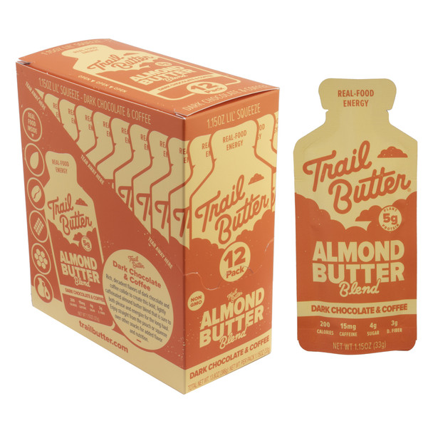 Trail Butter Food Gel Dark Choc Coffee Almd 1.15Oz Box Of 12