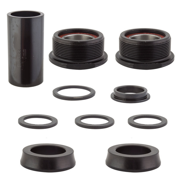 Black Ops Bottom Bracket Set Euro To 19Mm With Bearings Black