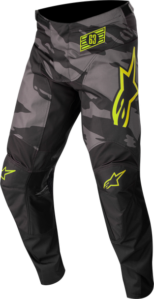 Alpinestars Youth Racer Tactical Pants Blkgrey Camoylw Fluo Sz 24 3741222-1154-24