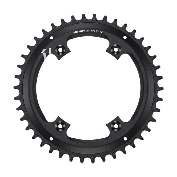 Sram Chainring 42-Tooth Xsync Asym 4-Bolt 110 11-Speed Black