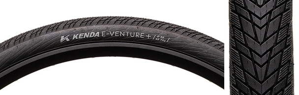 Kenda Tire E-Venture+ 700X40 Black/Black 60 Wire E50