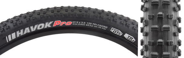 Kenda Tire Havok Pro 27.5X3.0 Black/Black Dtc/Tr/Tlr/120 Fold 35Psi
