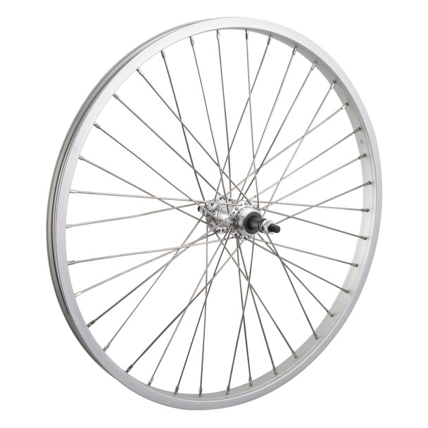 Wheel Master Wheel Rear 24X1.75 507X25 Alloy Silver 36 Alloy Freewheel 5/6/7-Speed Bo Silver 135Mm 12Gss